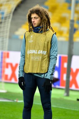 Kiev, Ukrayna - 14 Mart 2019: Avrupa Birliği Avrupa Ligi'nde Ethan Ampadu