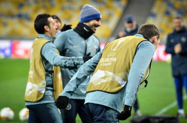 Kiev, Ukrayna - 14 Mart 2019: Uefa'da futbolcu