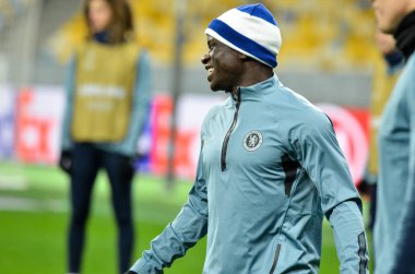 Kiev, Ukrayna - 14 Mart 2019: N'Golo Kante oyuncusu 