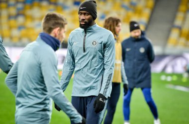 Kiev, Ukrayna - 14 Mart 2019: Antonio Rudiger oyuncu sırasında t