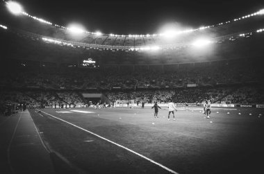 Kiev, Ukrayna - 14 Mart 2019: Stadyum zekâsının genel görünümü