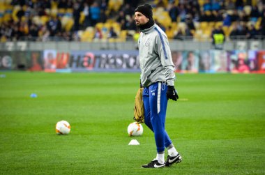 Kiev, Ukrayna - 14 Mart 2019: Maç öncesi antrenman oyunu