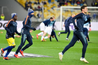 Kiev, Ukrayna - 14 Mart 2019: Maç öncesi antrenman oyunu