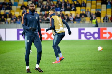 Kiev, Ukrayna - 14 Mart 2019: Antonio Rudiger oyuncu sırasında t