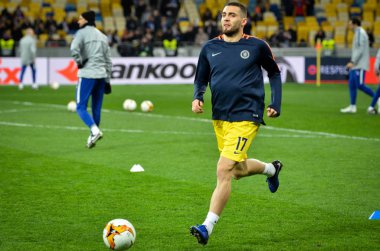 Kiev, Ukrayna - 14 Mart 2019: Mateo Kovacic oyuncu sırasında