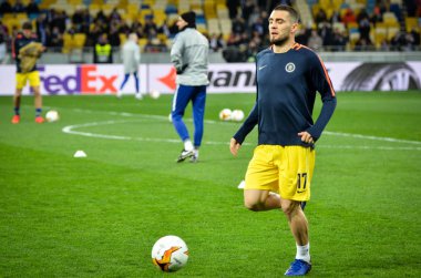 Kiev, Ukrayna - 14 Mart 2019: Mateo Kovacic oyuncu sırasında