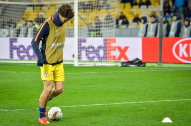 Kiev, Ukrayna - 14 Mart 2019: Marcos Alonso oyuncu sırasında