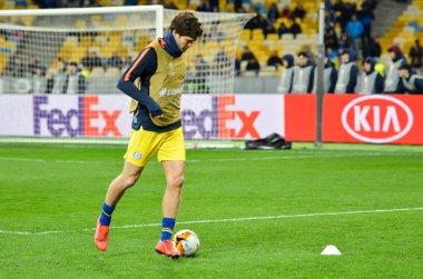 Kiev, Ukrayna - 14 Mart 2019: Marcos Alonso oyuncu sırasında