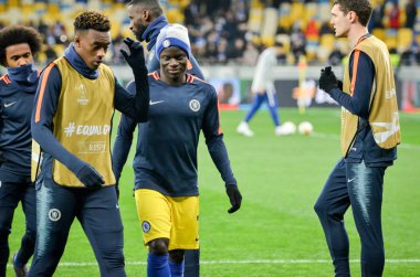 Kiev, Ukrayna - 14 Mart 2019: N'Golo Kante oyuncusu 