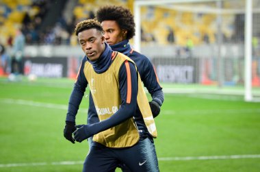 Kiev, Ukrayna - 14 Mart 2019: Callum Hudson-Odoi oyuncu durin