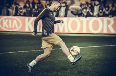Kiev, Ukrayna - 14 Mart 2019: Mateo Kovacic oyuncu sırasında