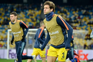 Kiev, Ukrayna - 14 Mart 2019: Marcos Alonso oyuncu sırasında