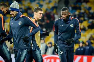 Kiev, Ukrayna - 14 Mart 2019: Antonio Rudiger oyuncu sırasında t