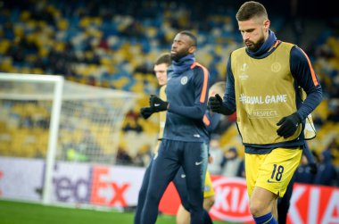 Kiev, Ukrayna - 14 Mart 2019: Olivier Giroud oyuncu sırasında