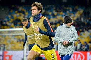 Kiev, Ukrayna - 14 Mart 2019: Marcos Alonso oyuncu sırasında