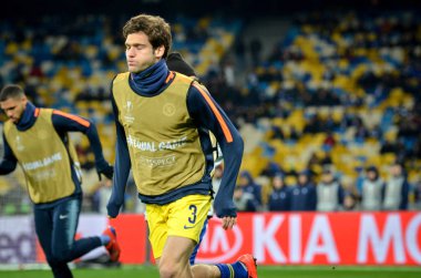 Kiev, Ukrayna - 14 Mart 2019: Marcos Alonso oyuncu sırasında