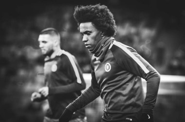 Kiev, Ukrayna - 14 Mart 2019: Uefa sırasında Willian oyuncu 