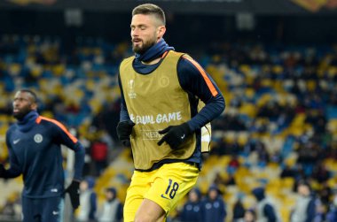 Kiev, Ukrayna - 14 Mart 2019: Olivier Giroud oyuncu sırasında