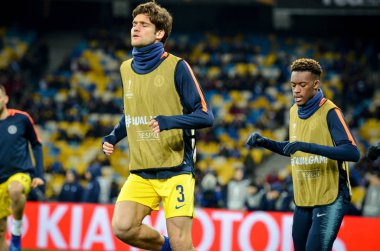 Kiev, Ukrayna - 14 Mart 2019: Marcos Alonso oyuncu sırasında