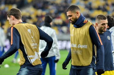 Kiev, Ukrayna - 14 Mart 2019: Ruben Loftus-Cheek oyuncusu durin