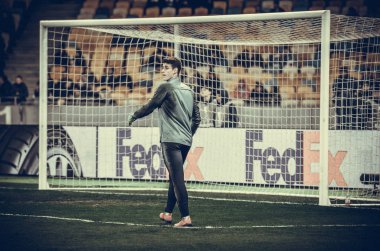 Kiev, Ukrayna - 14 Mart 2019: Ue sırasında Kepa Arrizabalaga