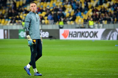 Kiev, Ukrayna - 14 Mart 2019: Uefa'da futbolcu
