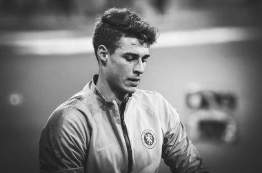 Kiev, Ukrayna - 14 Mart 2019: Ue sırasında Kepa Arrizabalaga