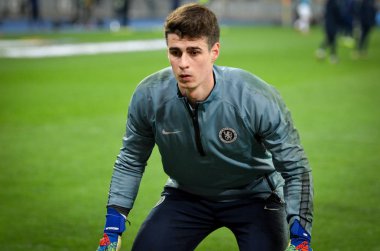 Kiev, Ukrayna - 14 Mart 2019: Ue sırasında Kepa Arrizabalaga