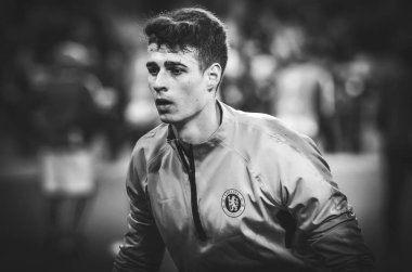 Kiev, Ukrayna - 14 Mart 2019: Uefa sırasında Kepa Arizabalaga