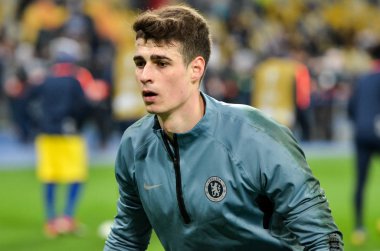 Kiev, Ukrayna - 14 Mart 2019: Uefa sırasında Kepa Arizabalaga