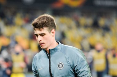 Kiev, Ukrayna - 14 Mart 2019: Ue sırasında Kepa Arrizabalaga