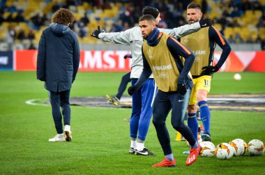 Kiev, Ukrayna - 14 Mart 2019: Ruben Loftus-Cheek oyuncusu durin