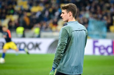 Kiev, Ukrayna - 14 Mart 2019: Ue sırasında Kepa Arrizabalaga