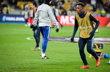 Kiev, Ukrayna - 14 Mart 2019: Callum Hudson-Odoi oyuncu durin