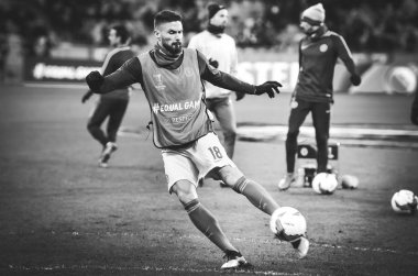 Kiev, Ukrayna - 14 Mart 2019: Olivier Giroud oyuncu sırasında