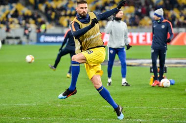 Kiev, Ukrayna - 14 Mart 2019: Olivier Giroud oyuncu sırasında