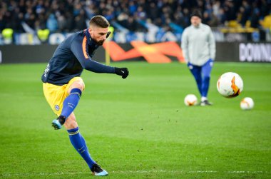 Kiev, Ukrayna - 14 Mart 2019: Ruben Loftus-Cheek oyuncusu durin