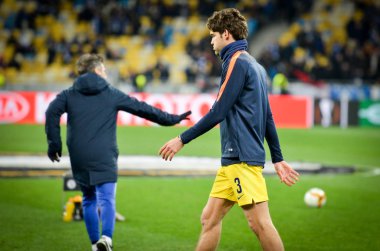 Kiev, Ukrayna - 14 Mart 2019: Marcos Alonso oyuncu sırasında
