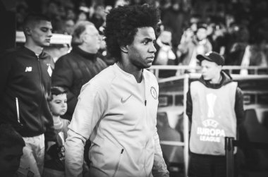 Kiev, Ukrayna - 14 Mart 2019: Uefa sırasında Willian oyuncu