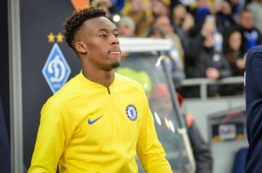 Kiev, Ukrayna - 14 Mart 2019: Callum Hudson-Odoi Ue sırasında