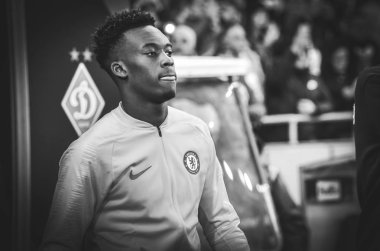 Kiev, Ukrayna - 14 Mart 2019: Callum Hudson-Odoi Ue sırasında