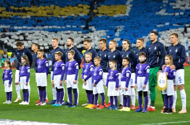 Kiev, Ukrayna - 14 Mart 2019: Dinamo Kiev oyuncusu Ue sırasında