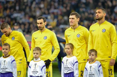 Kiev, Ukrayna - 14 Mart 2019: Chelsea Futbolcu
