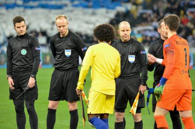 Kiev, Ukrayna - 14 Mart 2019: Uefa sırasında Willian oyuncu 