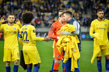 Kiev, Ukrayna - 14 Mart 2019: Uefa sırasında Willian oyuncu 