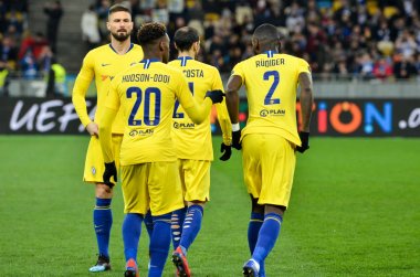 Kiev, Ukrayna - 14 Mart 2019: Chelsea Futbolcu