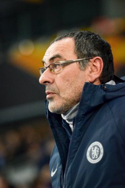Kiev, Ukrayna - 14 Mart 2019: Teknik Direktör Maurizio Sarri 