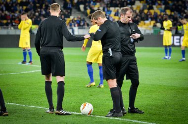 Kiev, Ukrayna - 14 Mart 2019: Hakem Tobias Stieler