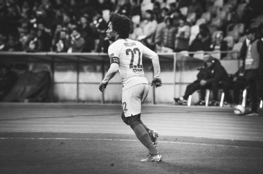 Kiev, Ukrayna - 14 Mart 2019: Uefa E sırasında Willian oyuncu