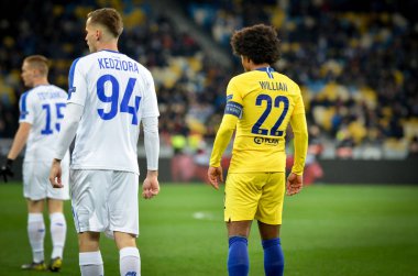 Kiev, Ukrayna - 14 Mart 2019: Uefa sırasında Willian oyuncu 